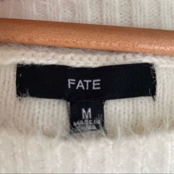 FATE | NWT | Cozy Neutral Striped Soft Crewneck Sweater - Picture 6 of 10